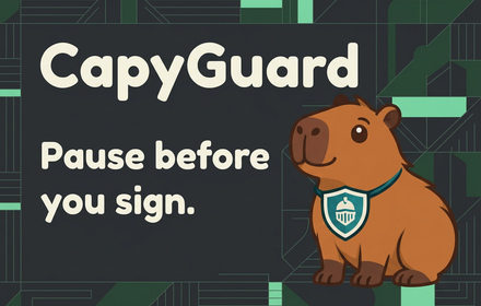 Night watch — Small promo tile for CapyGuard